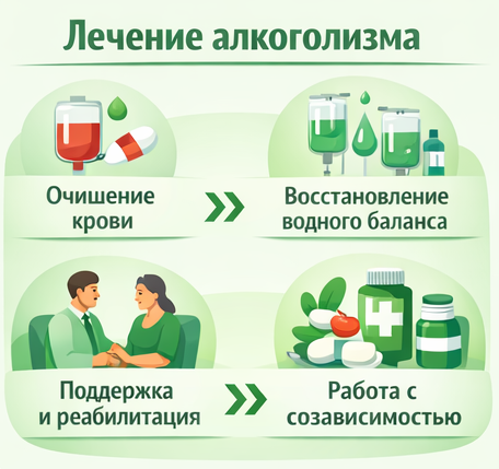 лечение алкоголизма в Ряжске этапы
